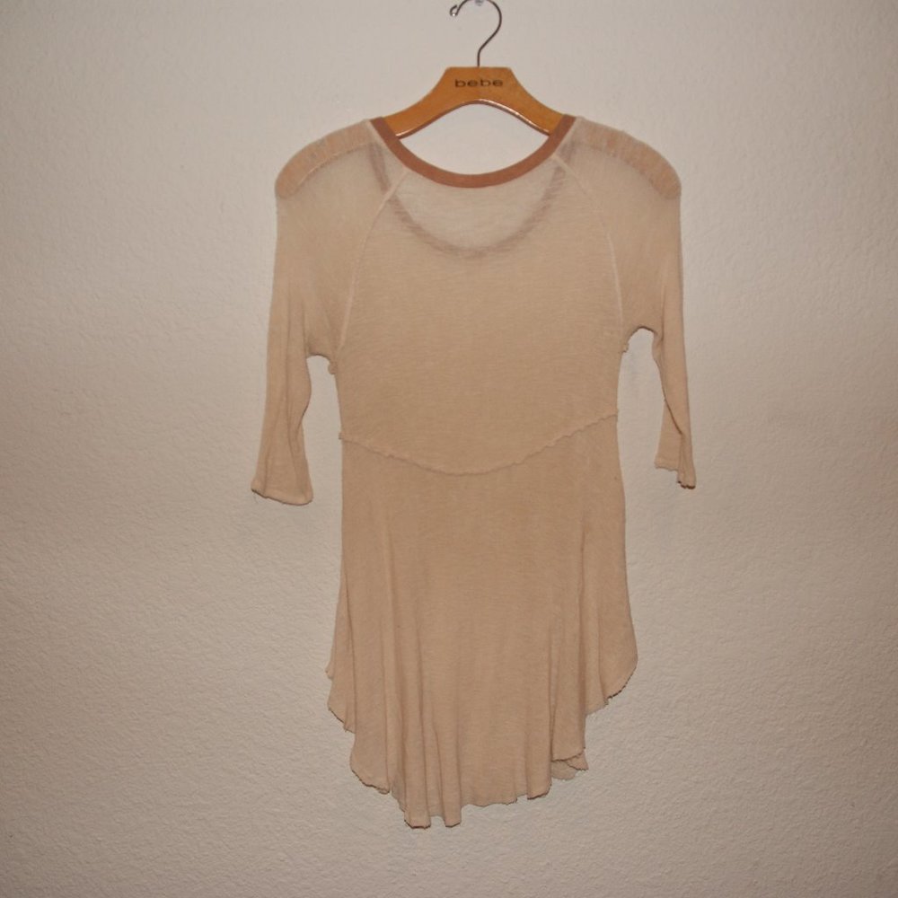221 FREE PEOPLE Tea Weekends Layering Tee Tunic sz XS - Picture 5 of 13